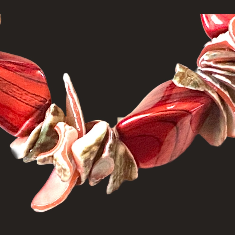 Unique Shell & Ceramic Style Beaded Stretch Brace… - image 4